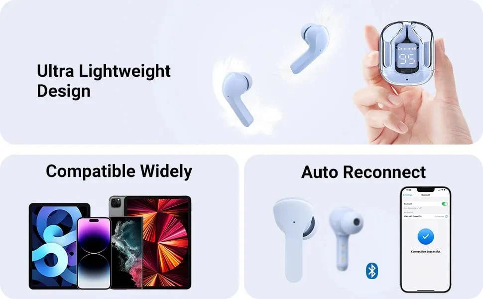 Air31 Earbuds Crystal Transparent Body